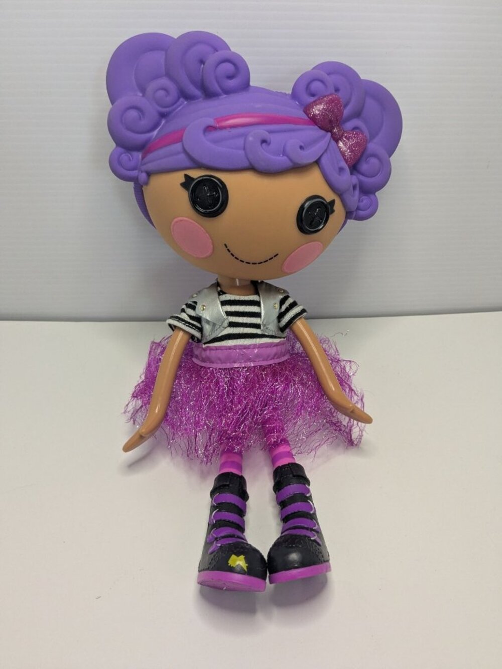 Lalaloopsy Storm E Sky Doll Full Size Pink & Purple Hair Striped Top Tulle Skirt
